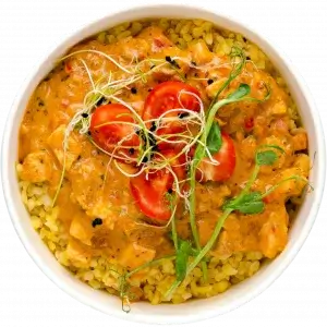 Курка з овочами та розсипчастим булгуром 